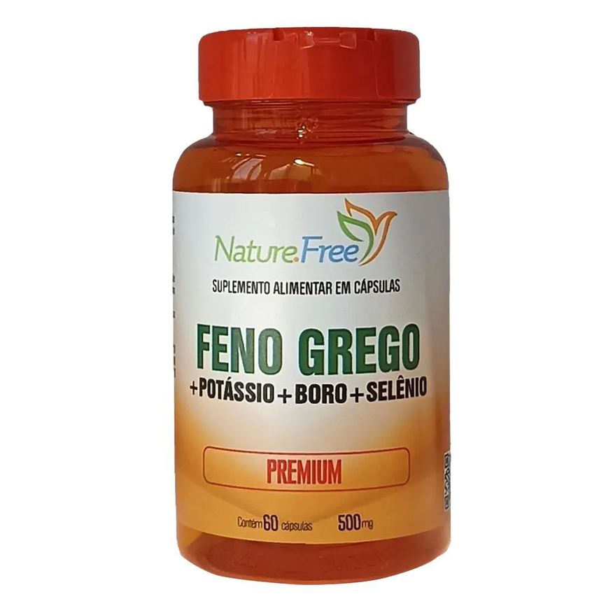 Nathurepro FENO GREGO + POTáSSIO + BORO + SELêNIO PREMIUM 60 CáPSULAS 500mg