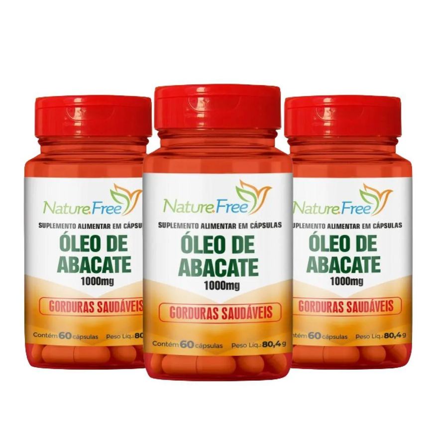 Nathurepro KIT 3 ÓLEO DE ABACATE 60 CáPSULAS 1000mg