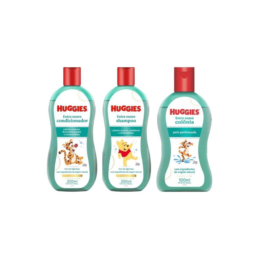 Huggies Kit Shampoo+cond+colônia Extra Suave - 3 Itens
