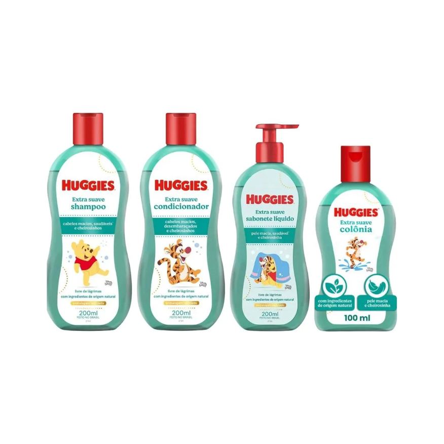 Huggies Shampoo 200ml+cond Huggies+sabonete Liquido+colonia