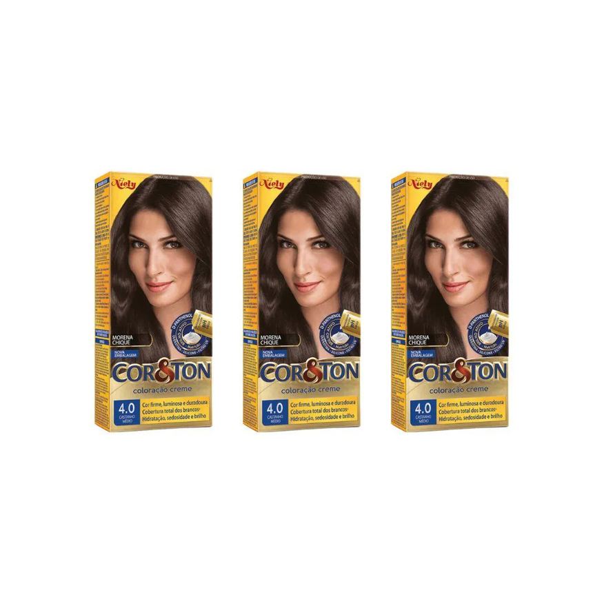 Cor&ton Coloraçao 4.0 Cast Medio 50g - Kit C / 3