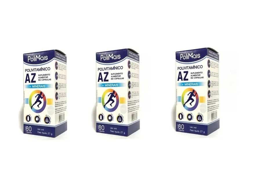 Nutriex Kit C/3 Polimais Polivitamínico a/Z C/60 cápsulas