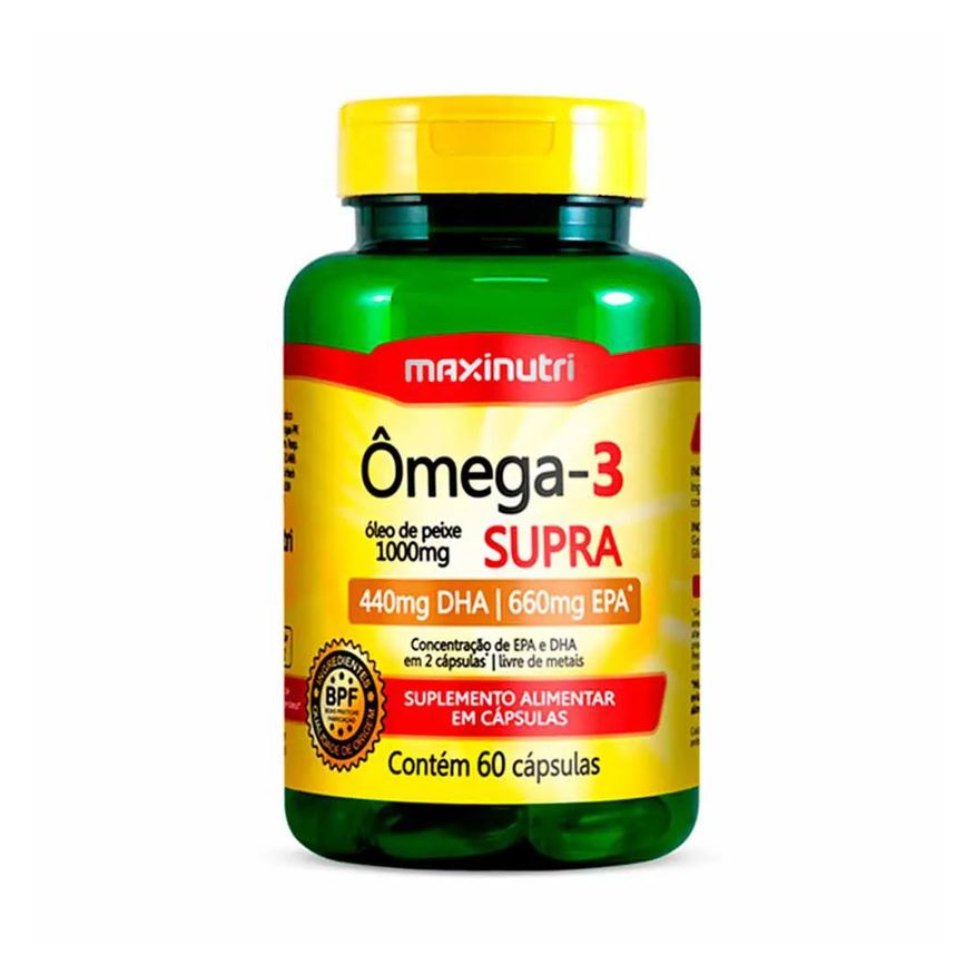 Maxinutri Ômega 3 Supra Óleo de Peixe 1000mg 60 Cápsulas