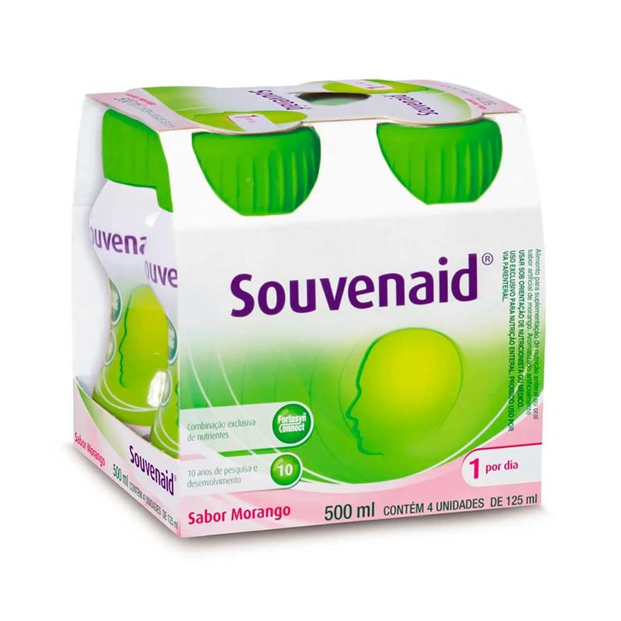 Souvenaid Suplemento Nutricional Morango 125ml - 4 unidades