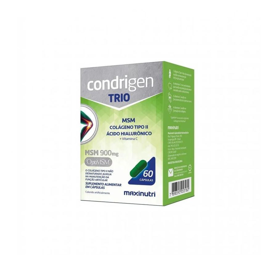 Maxinutri Condrigen Trio - Msm + Colágeno Tipo Ii + Ácido Hialurônico (60 Cápsulas) - Padrão: Único