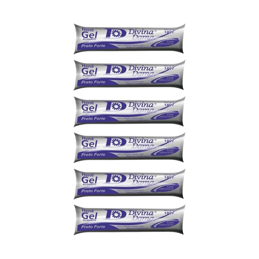Divina Dama Hene 180g Gel Forte - Kit C / 6un