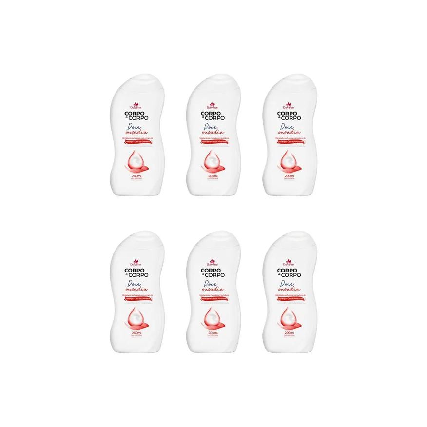 Davene Hidratante Corp Corpo A Corpo 200ml Ousadia - Kit C / 6un