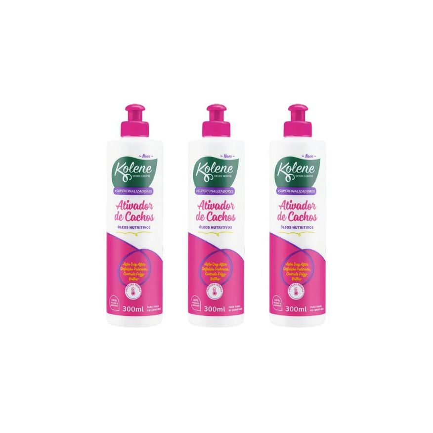 Kolene Ativador de Cachos Oleos Nutritivo 300ml - Kit C / 3un