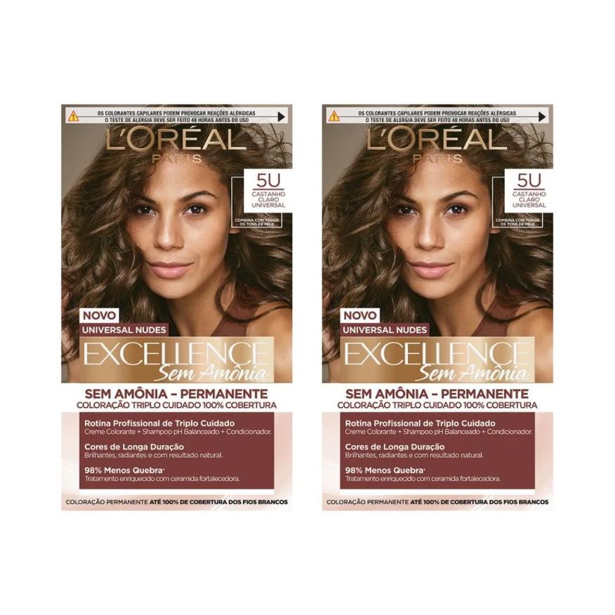 Imedia Coloraçao sem Amonia 5u Castanho Claro - Kit C / 2un