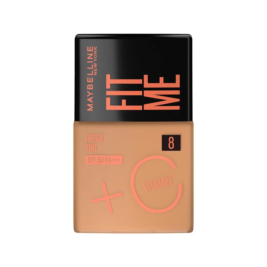 Maybelline Base Líquida NY Fit Me Fresh Tint Vitamina C FPS 50 30ml - Cor 08