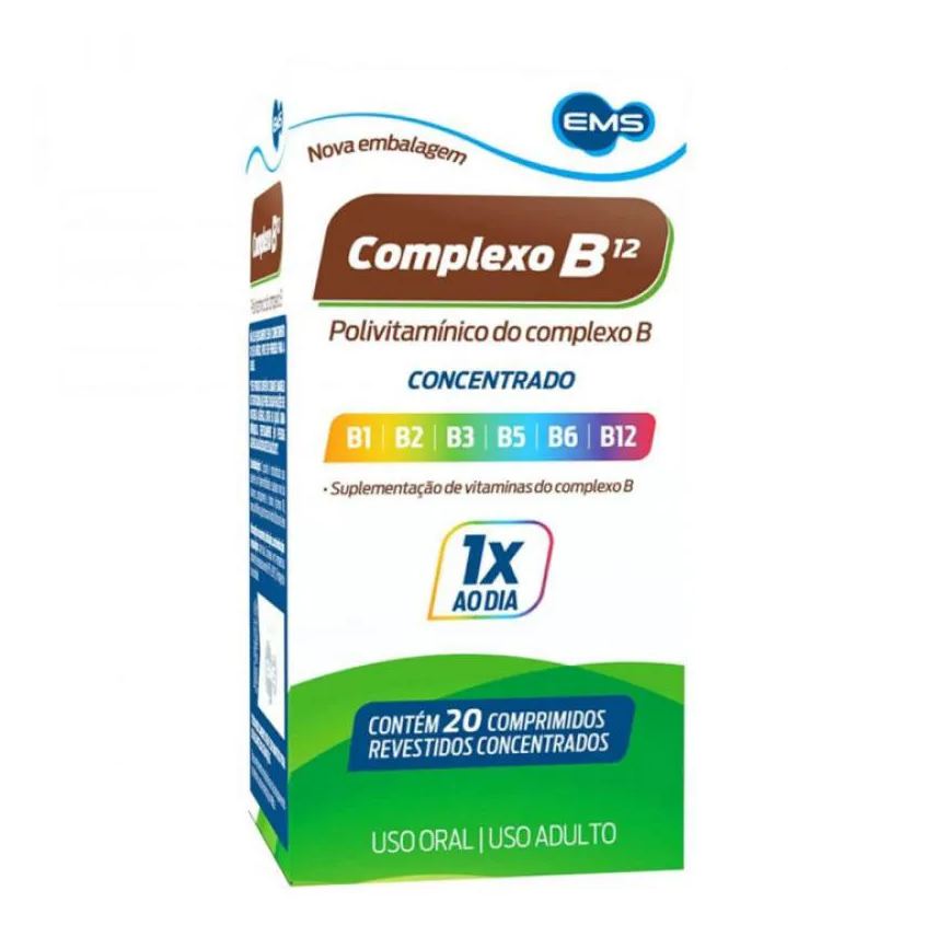 Ems Suplemento Vitamínico Complexo B12 com 20 comprimidos