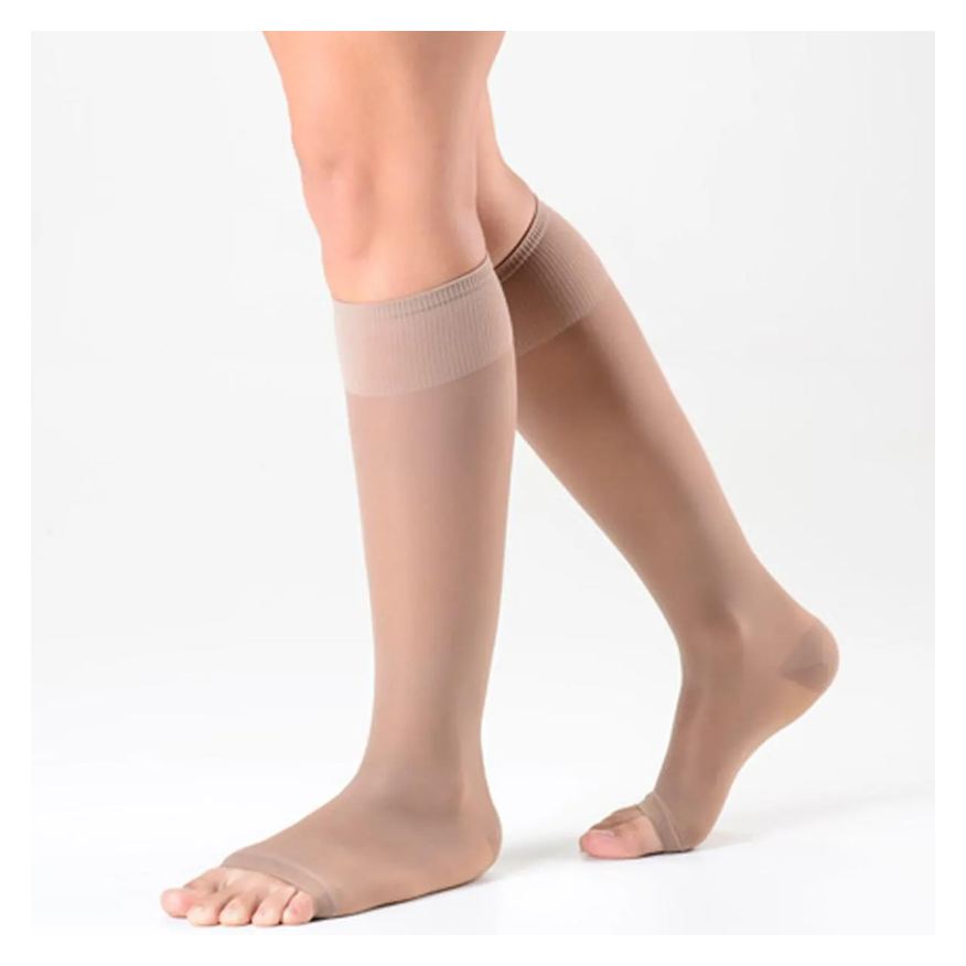 Sigvaris Meia 3/4 Audace 120A 15-20 Mmhg Ponteira Aberta G Natural Escuro