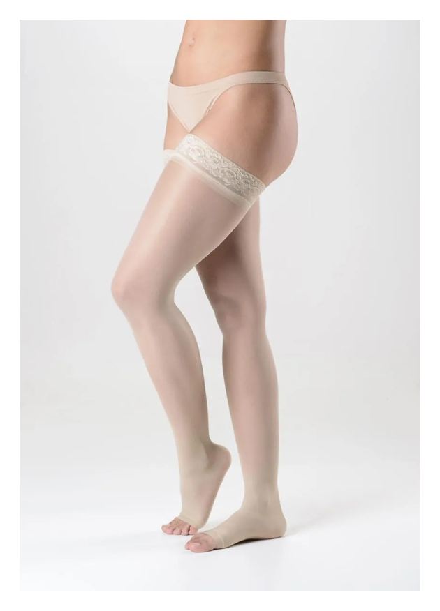 Sigvaris Meia 7/8 Audace Af 120A 15-20 Mmhg Ponteira Aberta Natural Escura 3