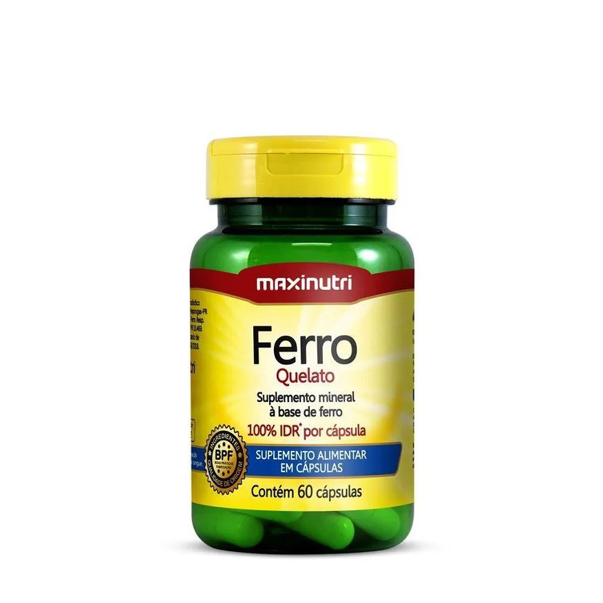 Maxinutri Ferro 100% Idr (60 cápsulas) - Padrão: Único
