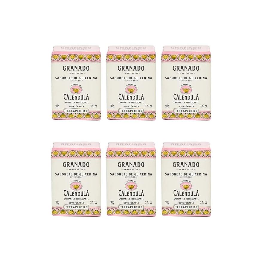 Granado Sabonete 90g Glicerina Calendula - Kit C / 6un