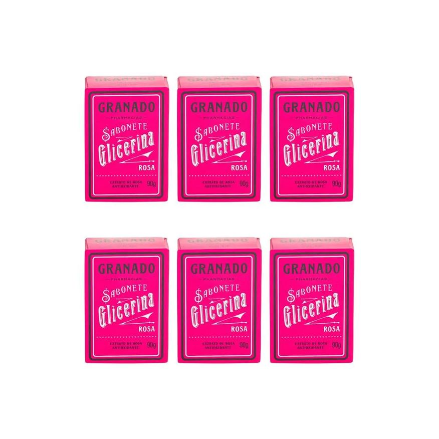 Granado Sabonete 90g Glicerina Rosa - Kit C/6un