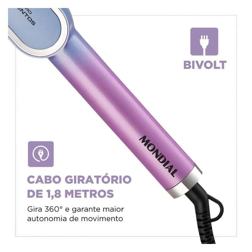 Alisadora Escova Qu4tro Elementos By Juliette Mondial Bivolt