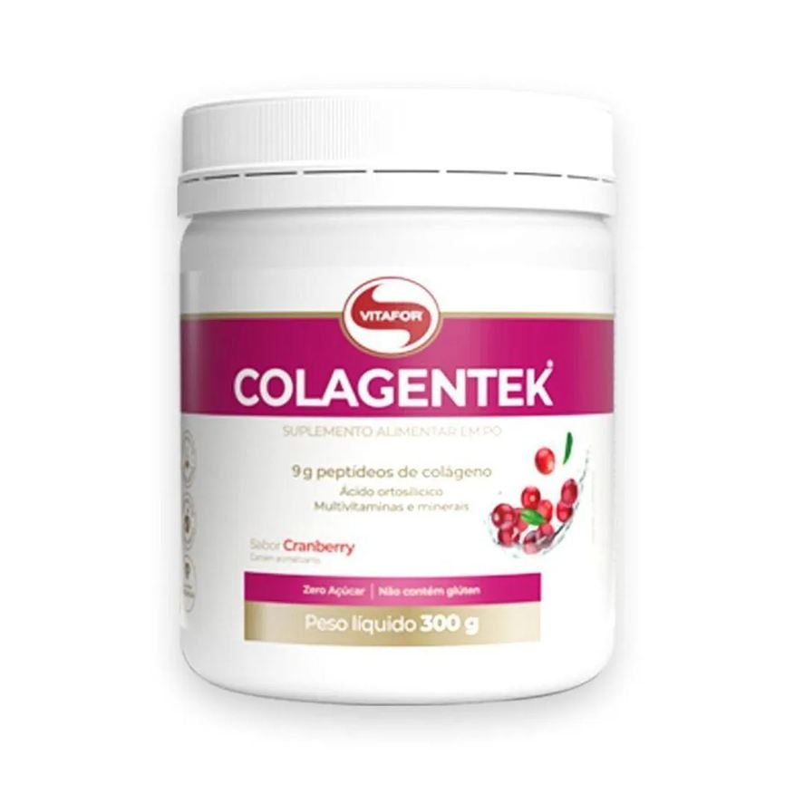Vitafor Kit 2 Colágeno Hidrolisado Colagentek 300g Cranberry