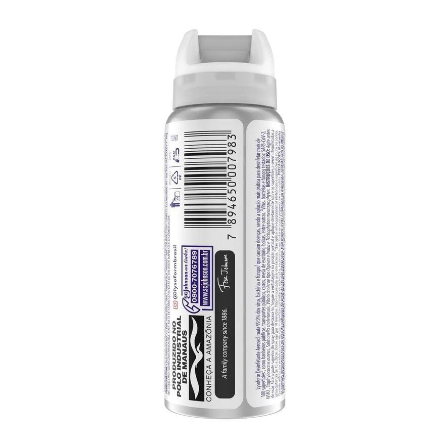Aerossol Desinfetante Superfícies para Uso Geral Original Lysoform Frasco 55ml