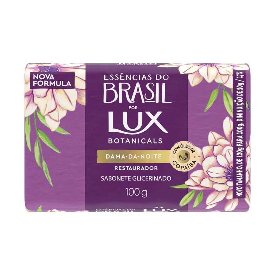 LUX SABONETE EM BARRA GLICERINADO BOTANICALS ESSêNCIAS DO BRASIL DAMA DA NOITE 100g