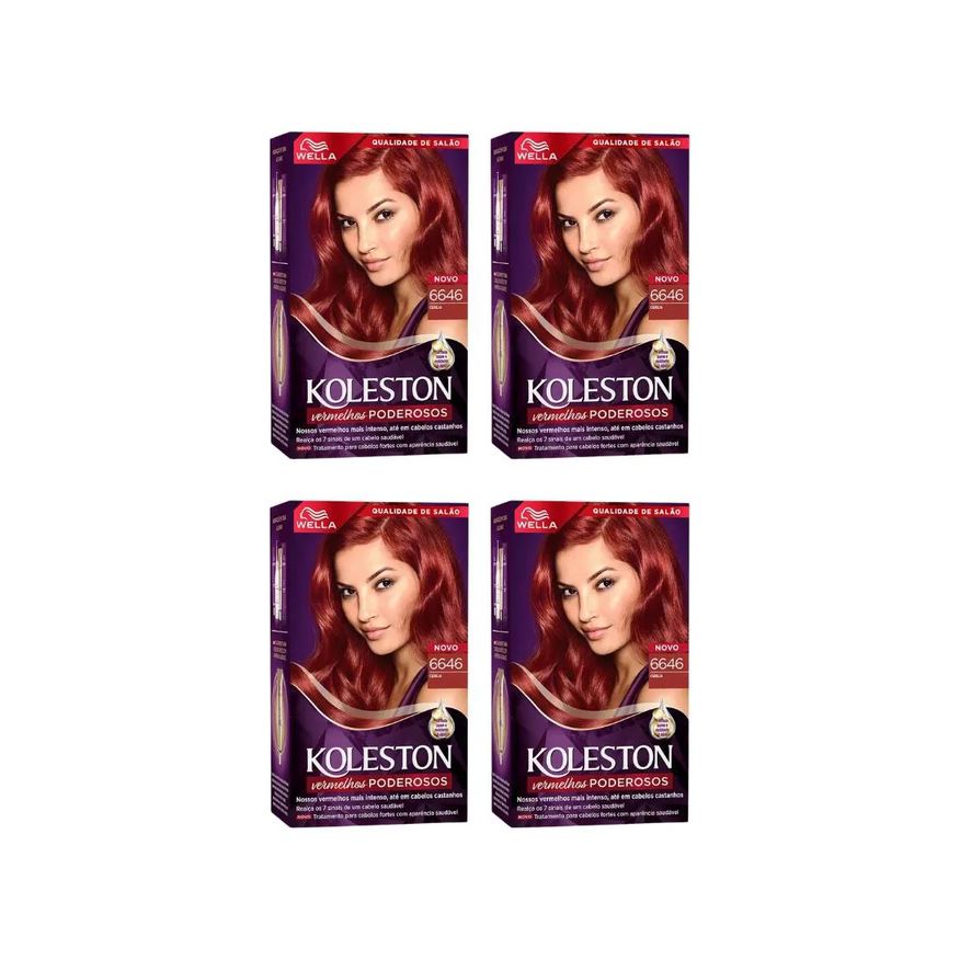 Koleston Coloraçao 6646 Cereja - Kit C / 4un