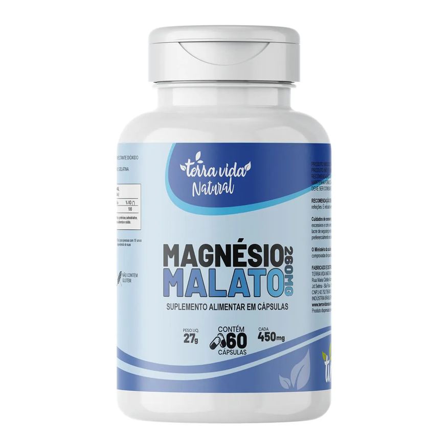 Terra Vida Natural Magnésio Malato - Dimalato Puro 100% Original