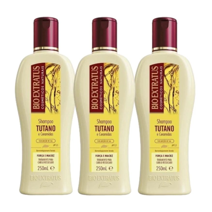 Bio Extratus Kit 3 Shampoo Limpeza Suave Tutano 250ml