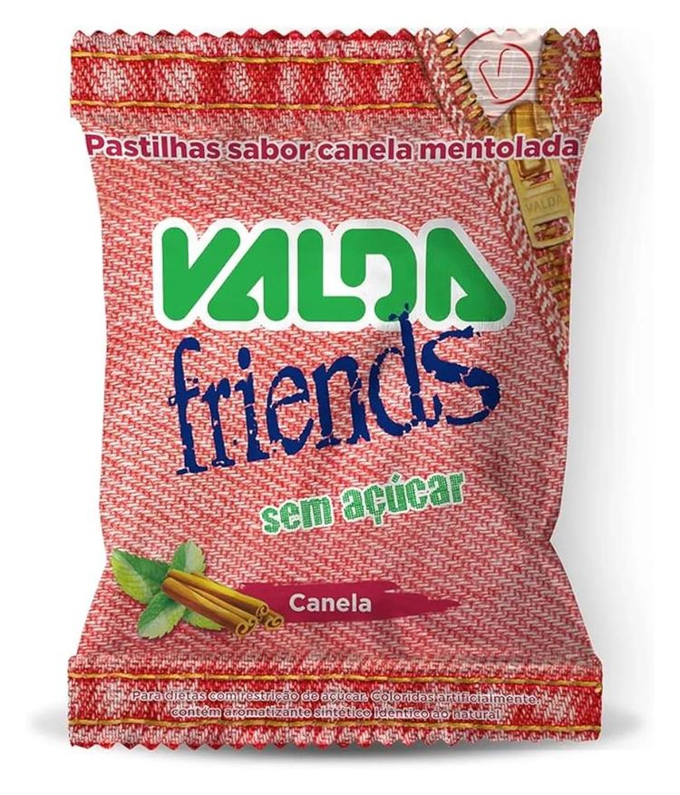 Friends Valda Pastilha Sabor Canela Mentolado Contém 10 Sachês de 25g Cada