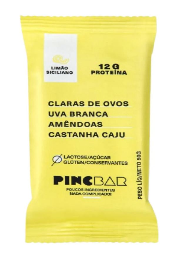 Barra Kit de Proteína Pincbar Limão Siciliano Sem Açúcar 50g 6 unidades