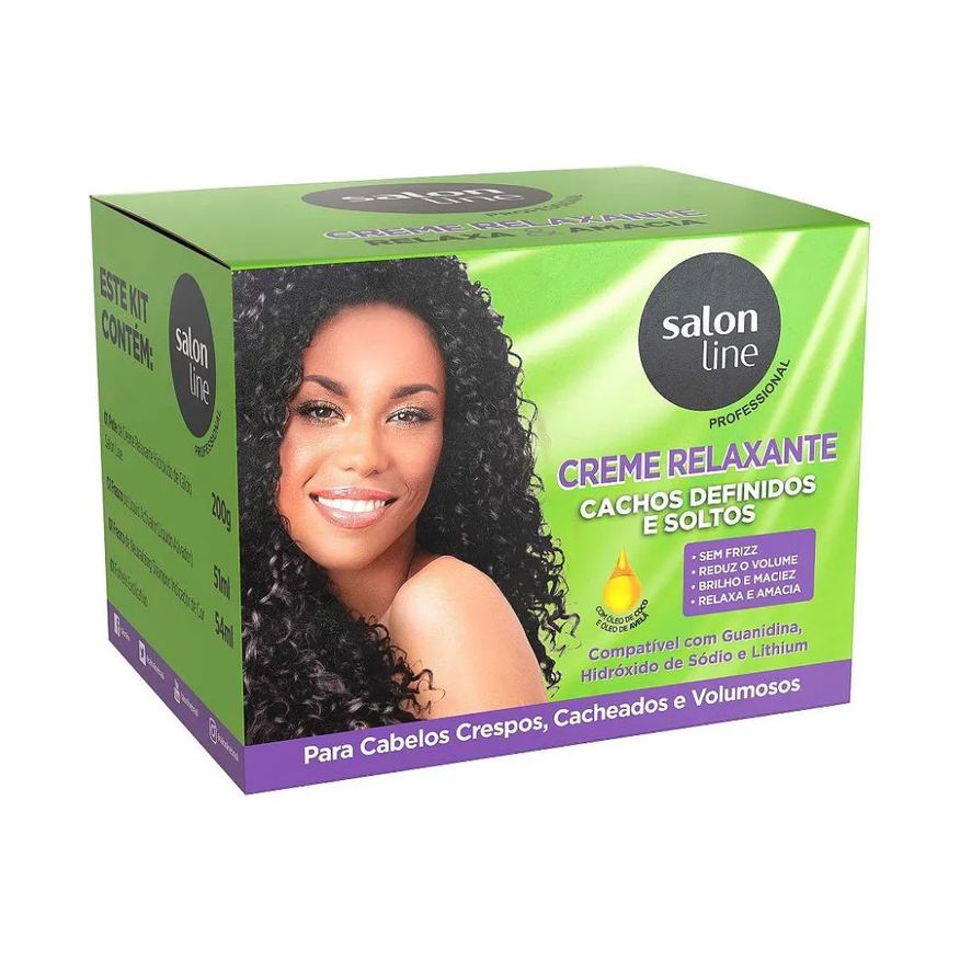 Salon Line Creme Relaxante Óleo de Coco e Óleo de Avelã 200g
