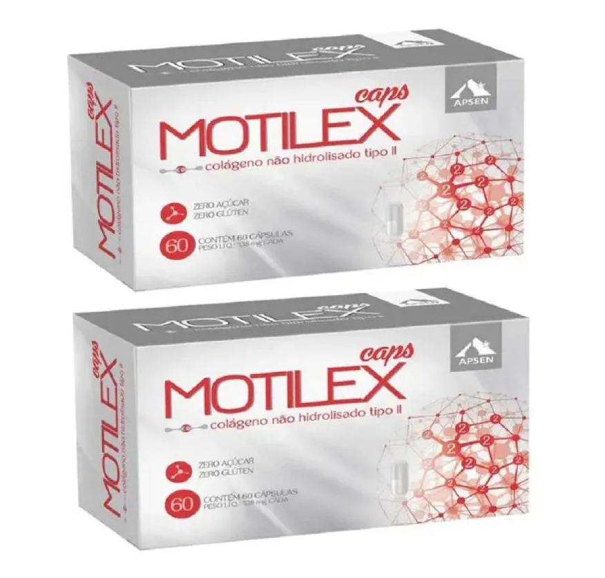 Apsen Motilex Colágeno Tipo Ii – Kit Econômico com 2 Caixas - 60 cápsulas Cada