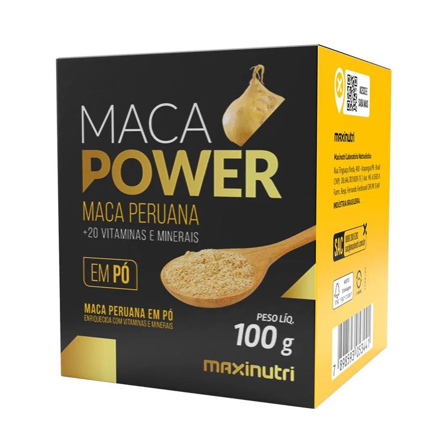 Maxinutri Maca Power em Pó 100g com Vitaminas e Minerais