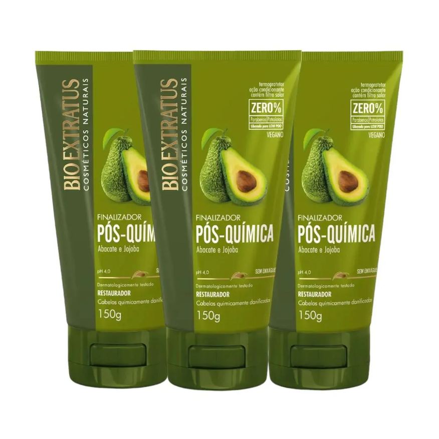 Bio Extratus Kit 3 Finalizador Tratamento Restaurador Pós Quimica 150ml