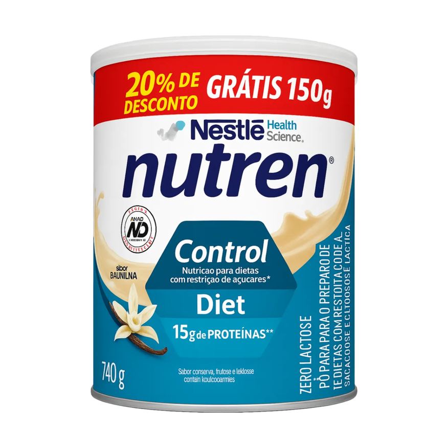 Alimentar Suplemento Nestlé Nutren Control Diet Baunilha 740g