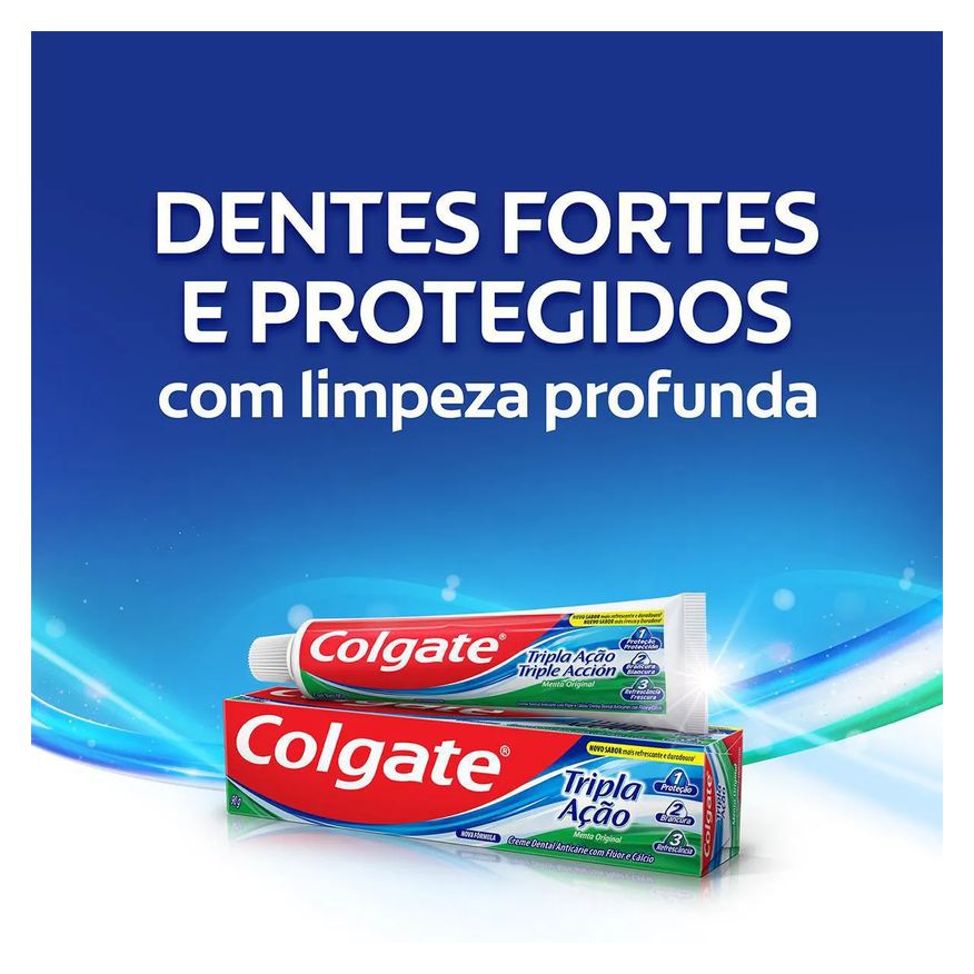 Colgate Creme Dental Tripla Ação Anticárie Menta Original 90g