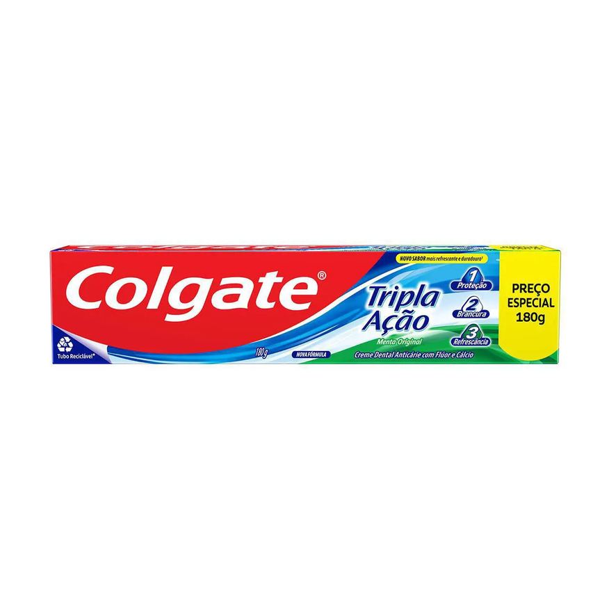 Colgate Creme Dental Tripla Ação Anticárie Menta Original 180g