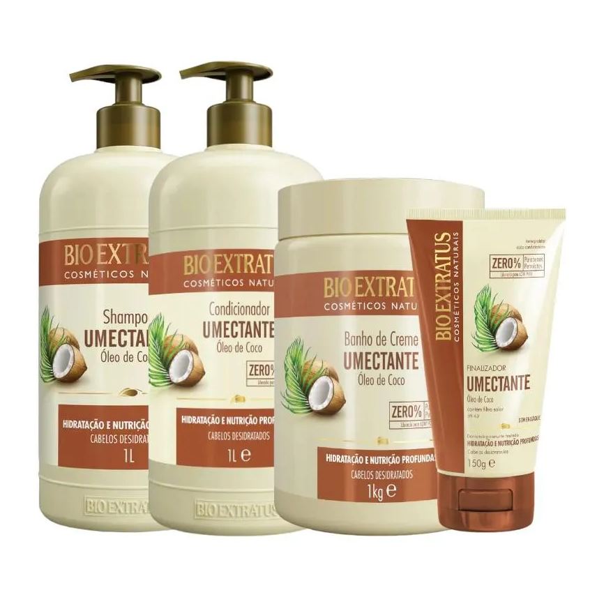 Bio Extratus Kit 1 Shampoo 1 Condicionador 1 Banho Umectante 1L + 1 Finalizador 150ml
