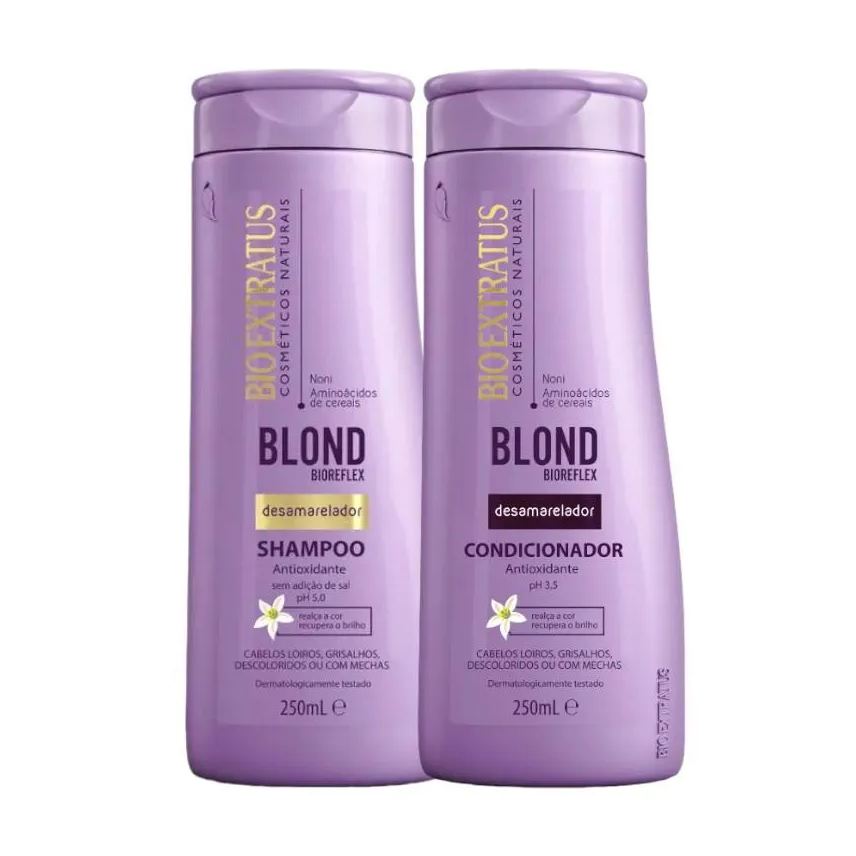 Bio Extratus Kit 1 Shampoo 1 Condicionador Desamarelador Blond Bioreflex 250ml