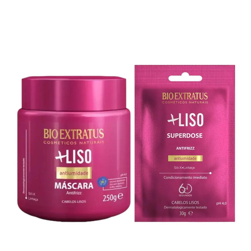 Bio Extratus Kit Mais Liso 1 Máscara 250ml 1 Dose 30g