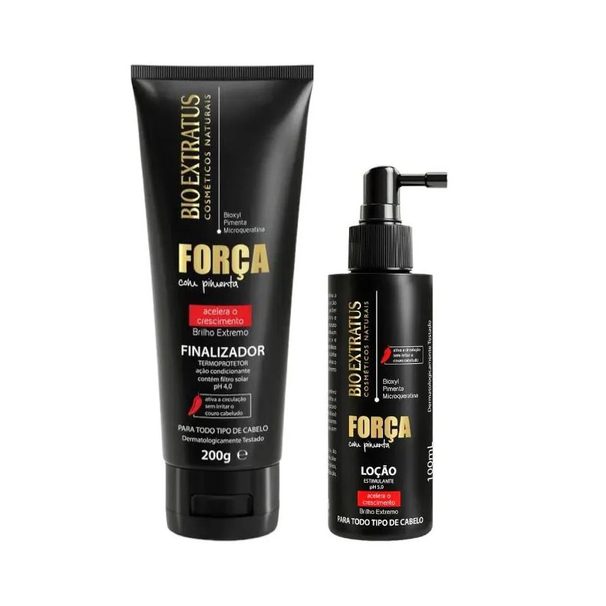 Bio Extratus Kit Força com Pimenta 1 Finalizador 200ml 1 Loção 100ml