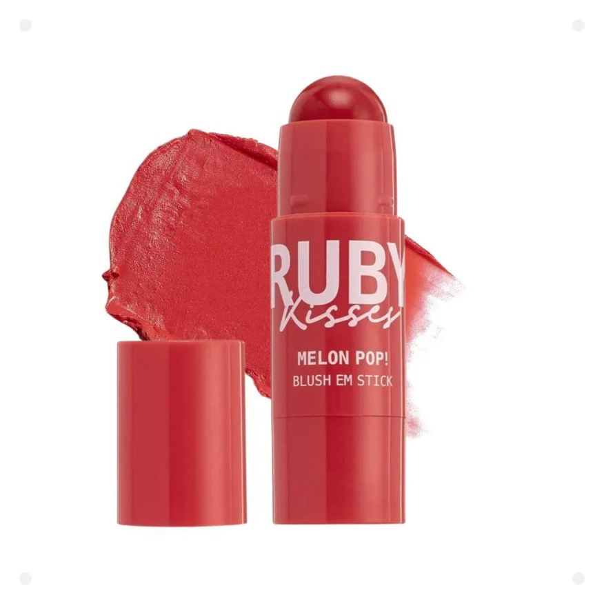 Kiss New York Blush em Stick Ruby Kisses Melon Pop! 02 Peach Pop Mbs02b