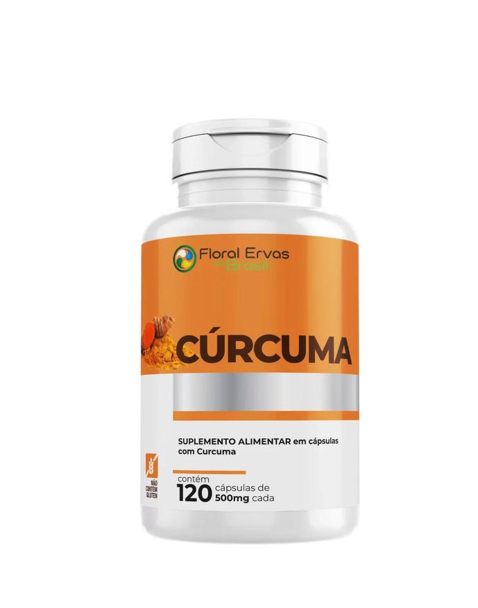 Floral Ervas do Brasil Curcuma Longa 120 Capsulas 500mg Açafrão da Terra