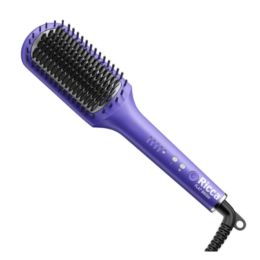 Ricca Flat Brush Escova Alisadora 4 Temperaturas Bivolt
