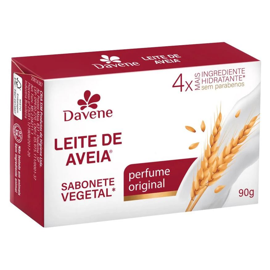 Davene Sabonete Vegetal Leite de Aveia Classico 90g