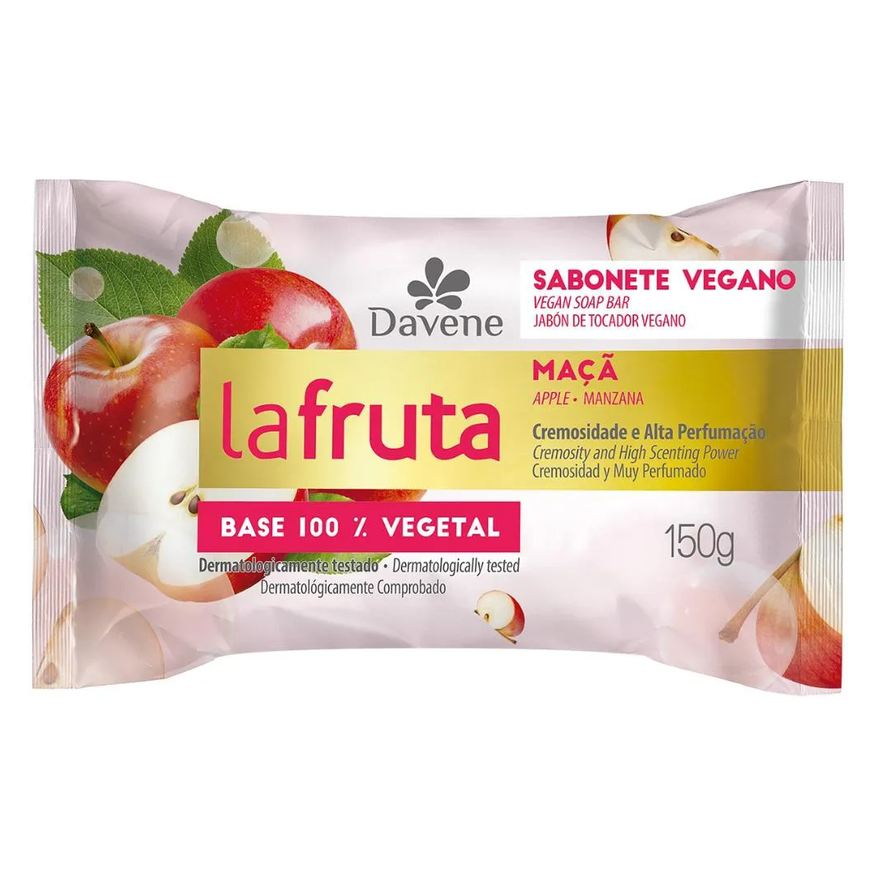 Davene La Fruta Sabonete Maçã Barra Vegetal 150g