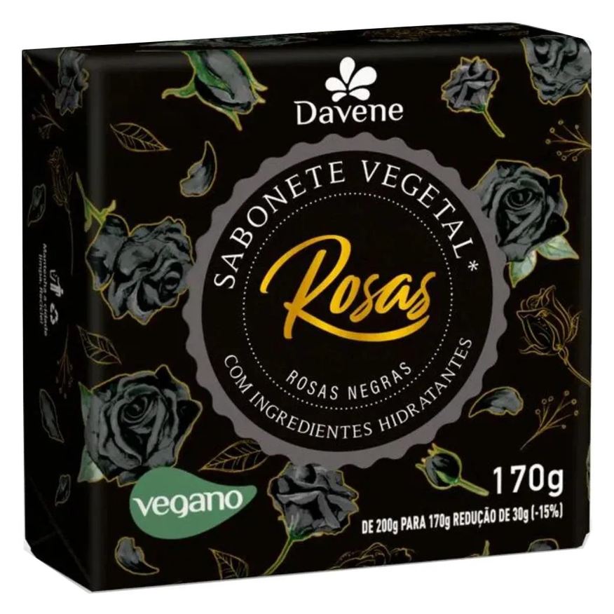 Davene Sabonete Vegetal Rosas Negras 170g
