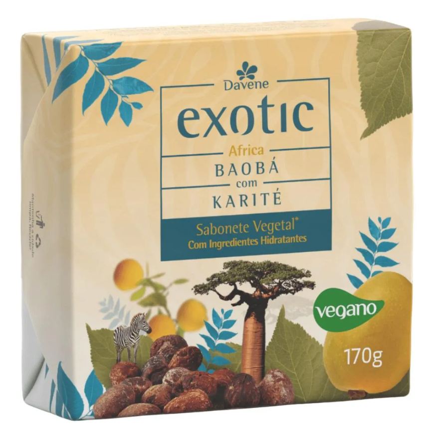 Davene Sabonete Vegetal Hidratante Africa Exotic 170g