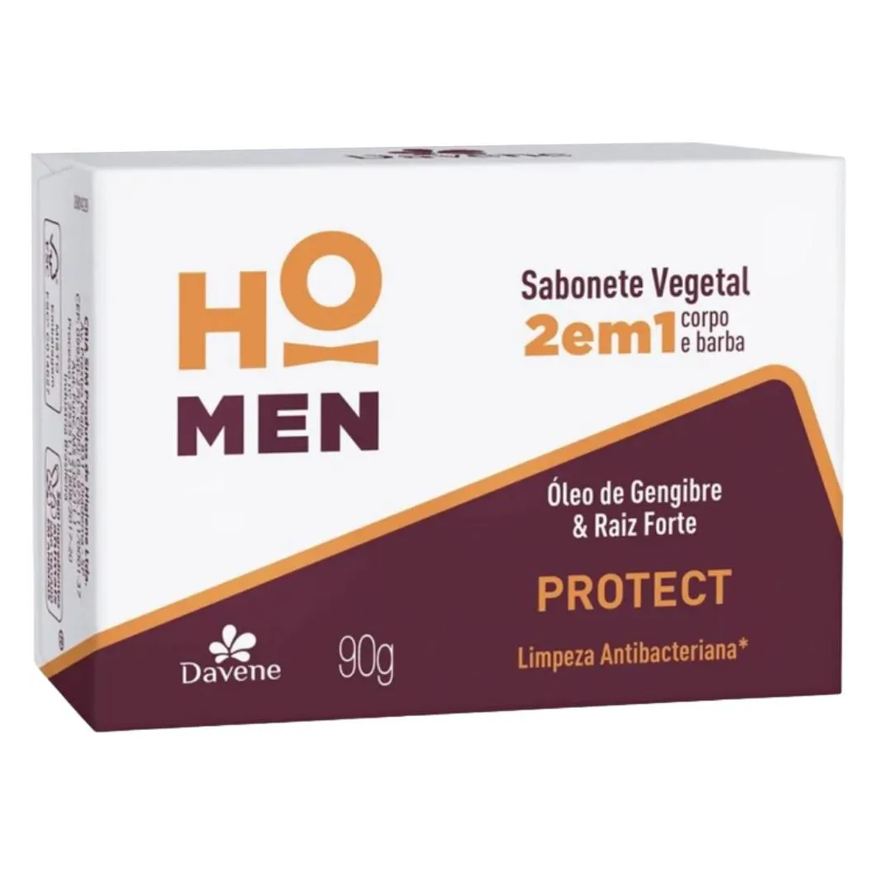 Davene Sabonete Corpo / Barba Protect Antibacteriano Homen 90g