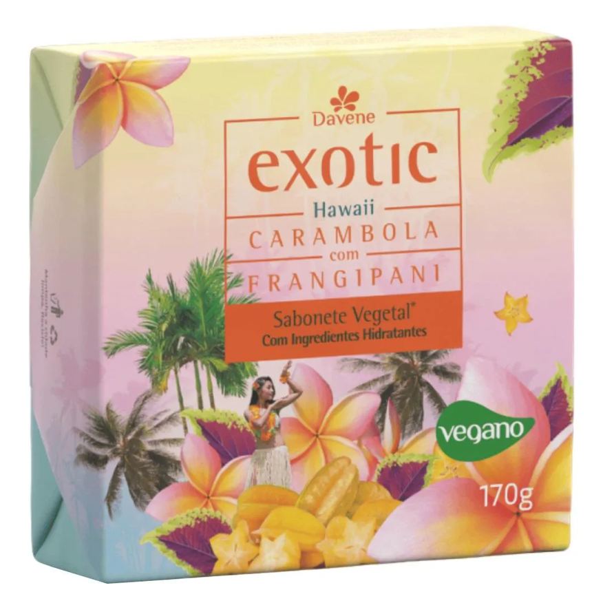 Davene Sabonete Vegetal Hidratante Hawaii Exotic 170g