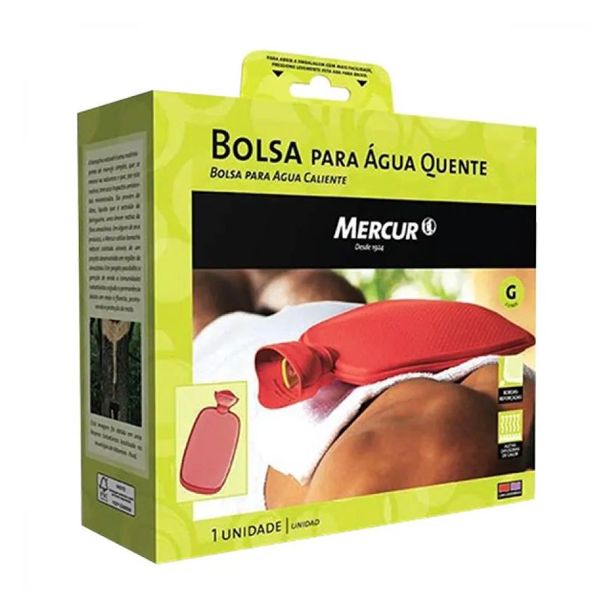 Para Bolsa Água Quente Mercur Bordô Grande 2 Litros